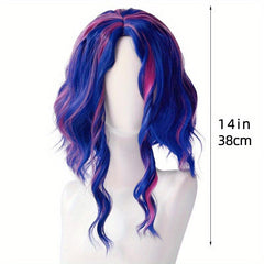 Curly Wavy Halloween Wig Highlight Synthetic Hair for Cosplay Anime Costume
