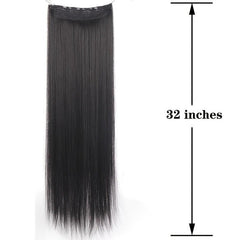 Long Straight Synthetic Hair Extension Clip In Hair Pieces