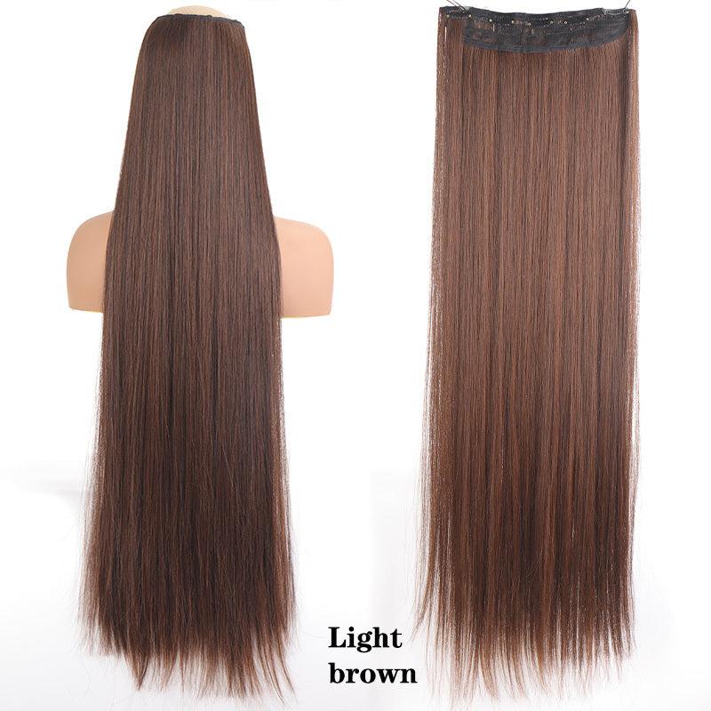 Long Straight Synthetic Hair Extension Clip In Hair Pieces