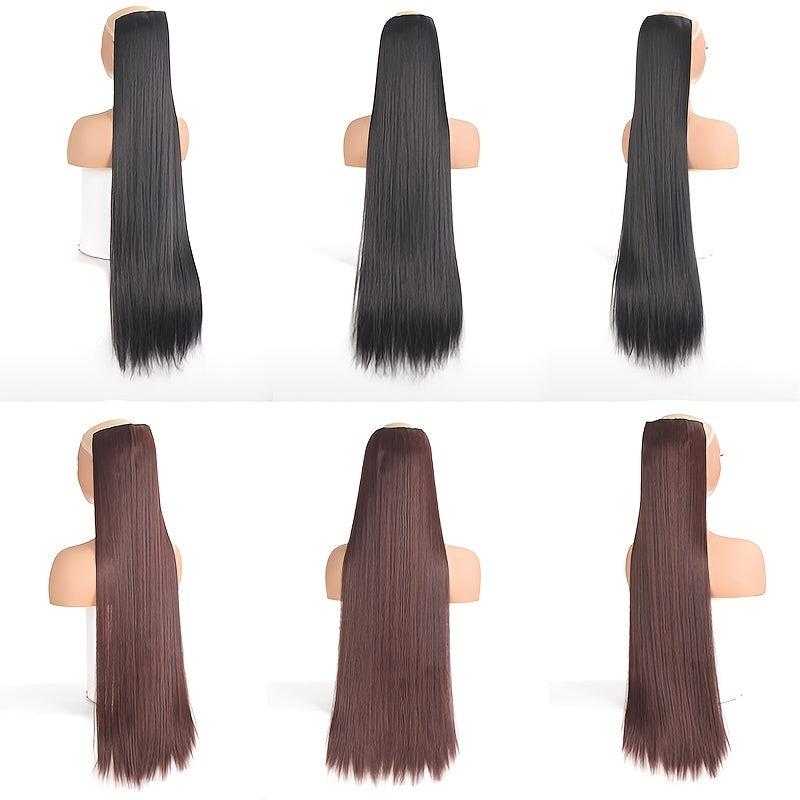 Long Straight Synthetic Hair Extension Clip In Hair Pieces