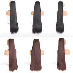 Long Straight Synthetic Hair Extension Clip In Hair Pieces