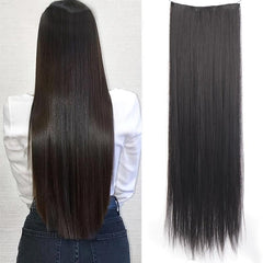 Long Straight Synthetic Hair Extension Clip In Hair Pieces