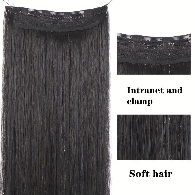 Long Straight Synthetic Hair Extension Clip In Hair Pieces
