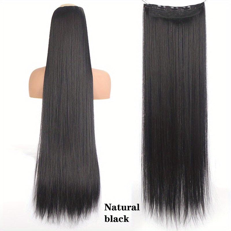 Long Straight Synthetic Hair Extension Clip In Hair Pieces