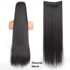 Long Straight Synthetic Hair Extension Clip In Hair Pieces
