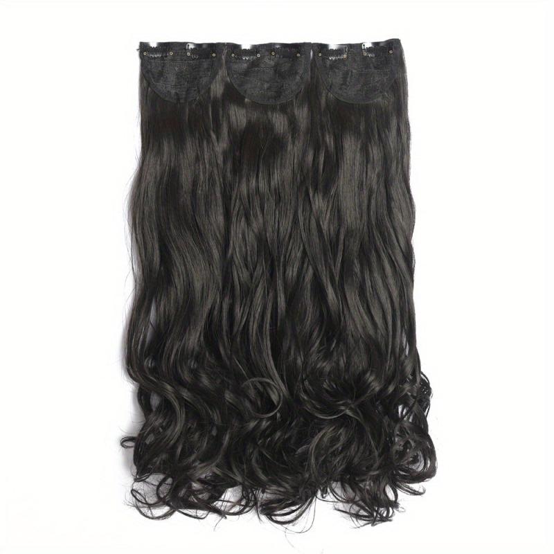 3pcs Set Clip In Curly Wavy Hair Extensions 55 88 Cm Long Brown