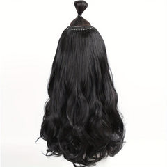 3pcs Set Clip In Curly Wavy Hair Extensions 55 88 Cm Long Brown