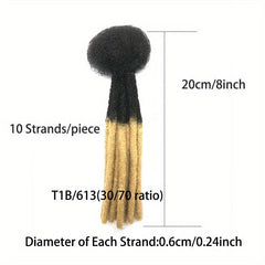 Human Hair Loc Extensions For Women Men Full Dreadlock Hair Extensions