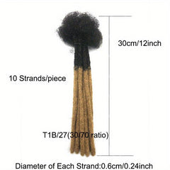 Human Hair Loc Extensions For Women Men Full Dreadlock Hair Extensions