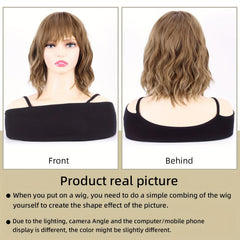 Short Synthetic Straight Wig With Bangs for Women