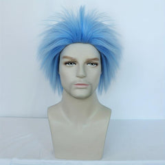 Short Straight Orange Cosplay Wig For Halloween & Wig Cap