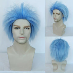Short Straight Orange Cosplay Wig For Halloween & Wig Cap