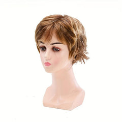 25 4 Cm Short Straight Wig Side Bangs Natural Synthetic Wig High Temperature