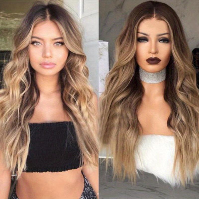 66 04 Cm Grey Butterfly Curly Wavy Wig Middle Layer Synthetic Fiber For Women