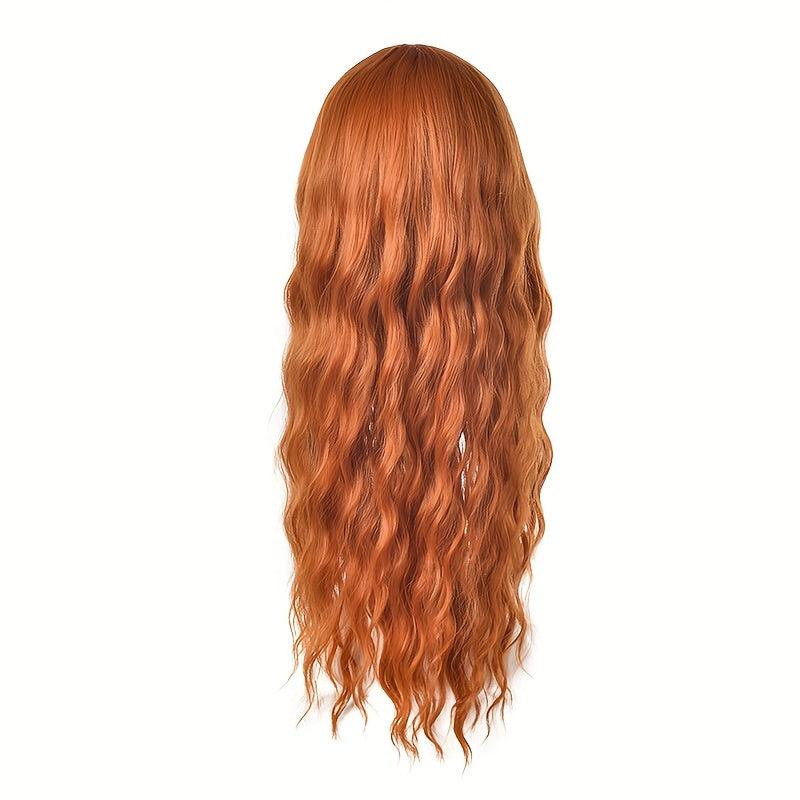 66 04 Cm Grey Butterfly Curly Wavy Wig Middle Layer Synthetic Fiber For Women