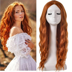 66 04 Cm Grey Butterfly Curly Wavy Wig Middle Layer Synthetic Fiber For Women