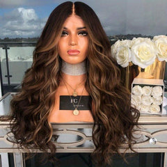 66 04 Cm Grey Butterfly Curly Wavy Wig Middle Layer Synthetic Fiber For Women
