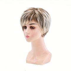 10 16 cm Short Straight Wig Ombre Synthetic Wig for Women