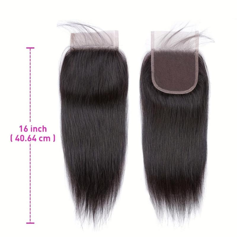 Virgin Human Hair Lace Closure 4x4 - Straight Hair Weave