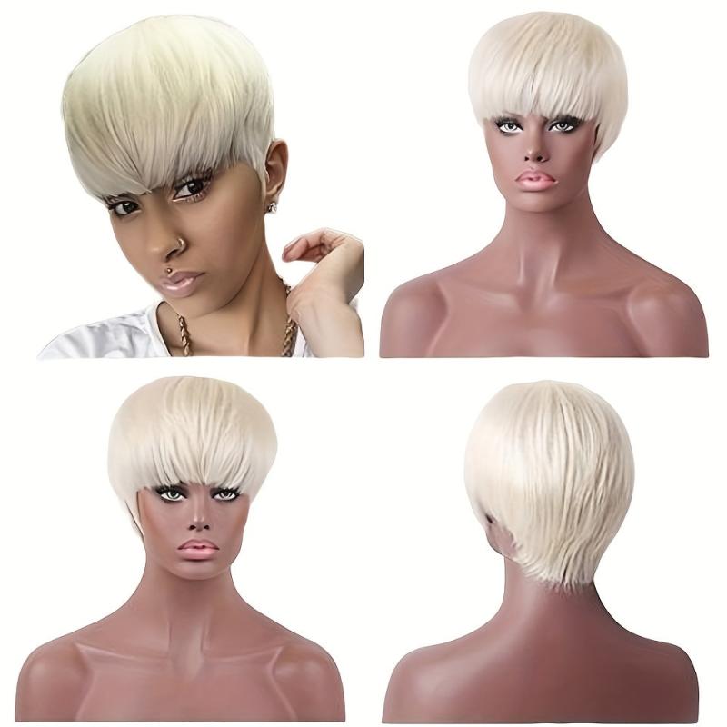 Short Pixie Cut Wig Hair Short Wigs For Women Synthetic 613 Short Pixie Bob Wig