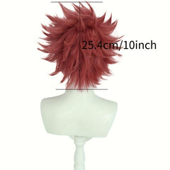 Spiky Dark Pink Anime Cosplay Wig + Wig Cap