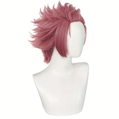 Spiky Dark Pink Anime Cosplay Wig + Wig Cap