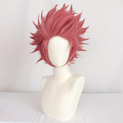 Spiky Dark Pink Anime Cosplay Wig + Wig Cap