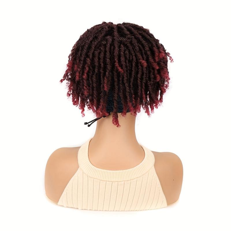 Short Ombre Faux Locs Crochet Hair Headband Wig