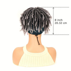Short Ombre Faux Locs Crochet Hair Headband Wig