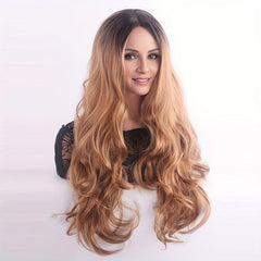 Long Curly Wavy Wig Synthetic Wig Heat Resistant Natural Look