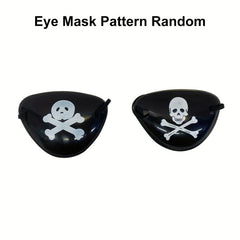 Pirate Wig Head Scarf Necklace Eye Patch Curly Anime Cosplay Wig