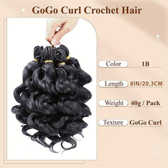 7 Packs Deep Wave Crochet Hair Extensions 20-32cm for Women Curly Braiding Hair