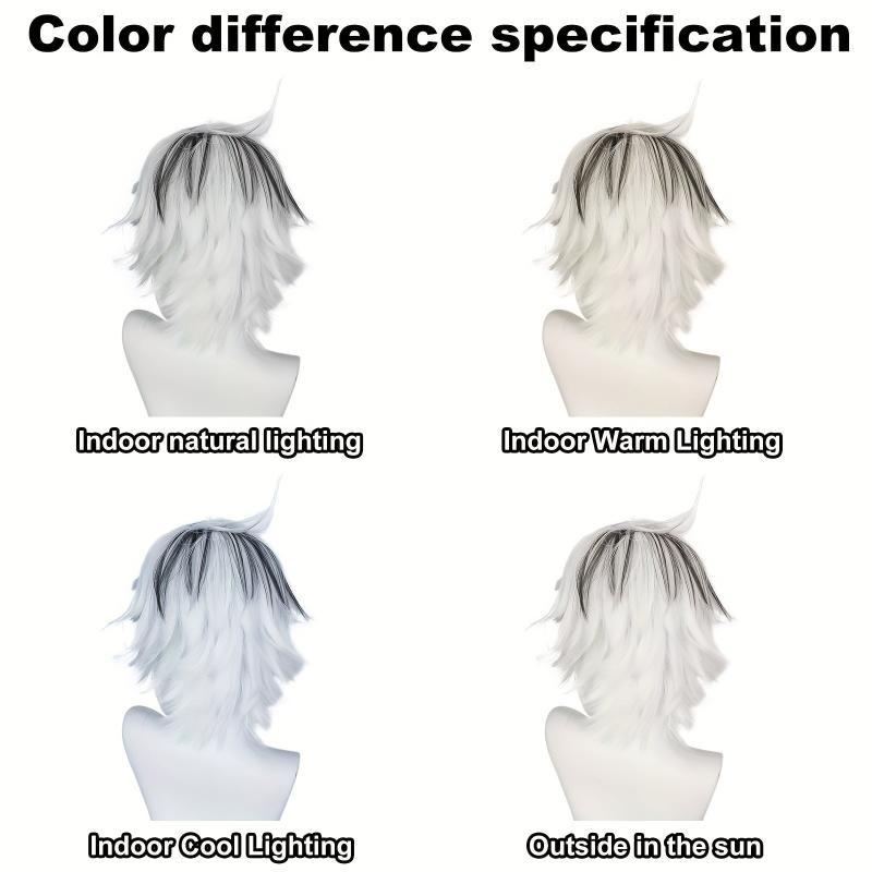 Short Spiky Layered Anime Cosplay Wig + Wig Cap