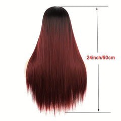 Long Straight Ombre Full Wig Synthetic Women's Party Hair Wigs