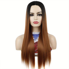 Long Straight Ombre Full Wig Synthetic Women's Party Hair Wigs