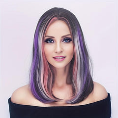 Medium Long Straight Wig Synthetic Wig For Halloween Cosplay Party