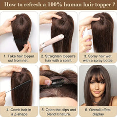 Human Hair Clip In Bangs Hair Pieces For Women