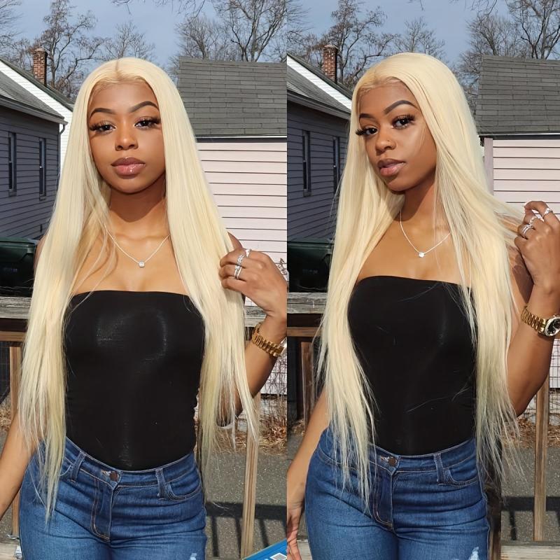 Blonde Lace Front Wig 13x4x1 Synthetic Hair 613 Lace Front Wig Human Hair