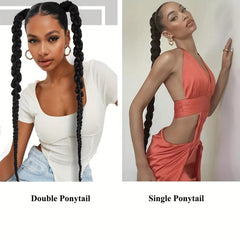 Long Braided Ponytail Extension for Thin or Short Hair