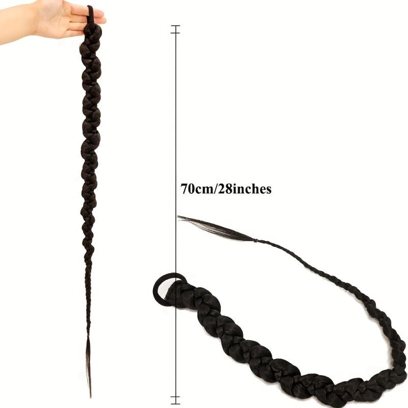 Long Braided Ponytail Extension for Thin or Short Hair