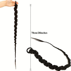 Long Braided Ponytail Extension for Thin or Short Hair