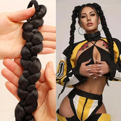 Long Braided Ponytail Extension for Thin or Short Hair