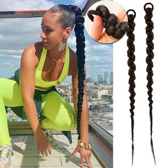 Long Braided Ponytail Extension for Thin or Short Hair