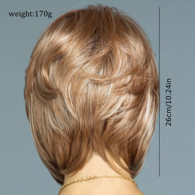 Short Curly Bob Cut Wig With Bangs Synthetic Wig Heat Resistant