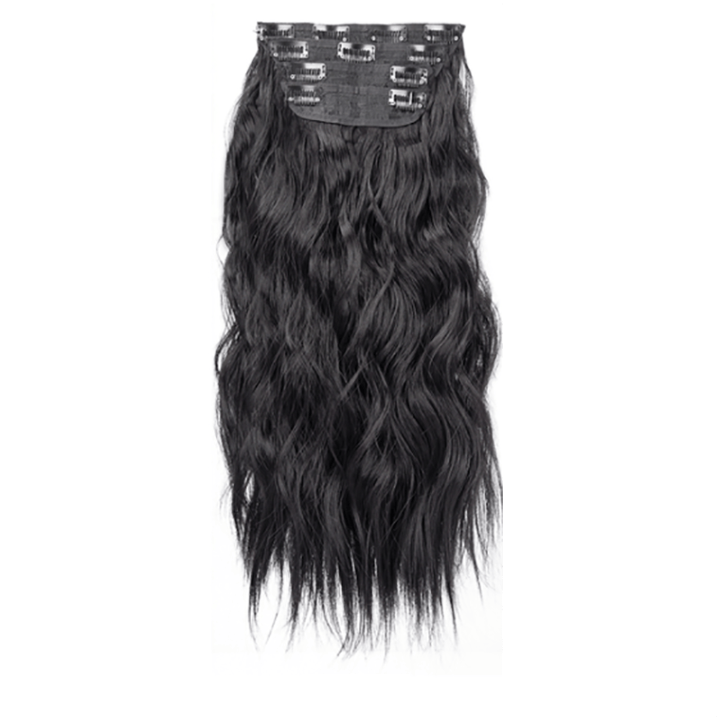 4pcs Long Curly Clip in Hair Extensions Natural Looking Synthetic Hair