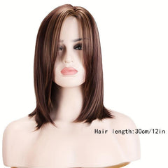 Short Straight Bob Cut Wig Synthetic Wig Beginners Friendly Heat Resistant