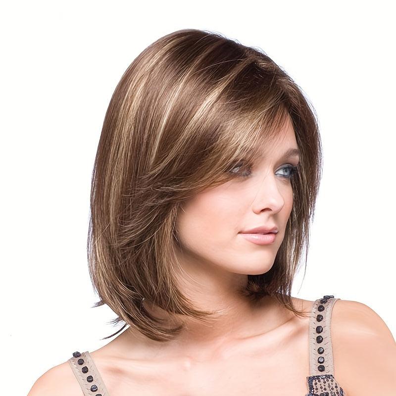Short Straight Bob Cut Wig Synthetic Wig Beginners Friendly Heat Resistant