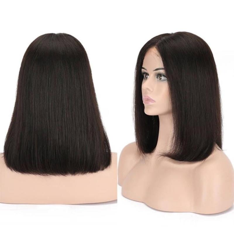 Straight Bob Wig Hair Glueless Bob Wig With Baby Hair Natural Look