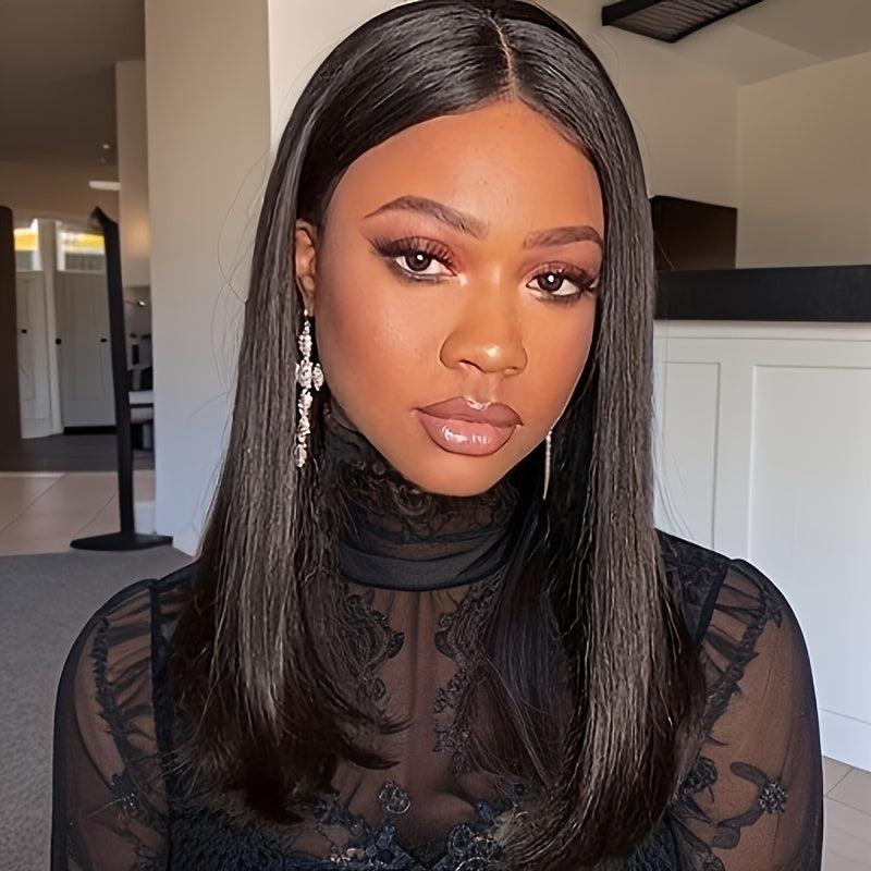 Straight Bob Wig Hair Glueless Bob Wig With Baby Hair Natural Look