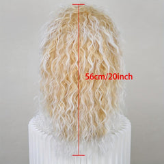 Brown Mixed Wavy Synthetic Cosplay Wig For Party Halloween